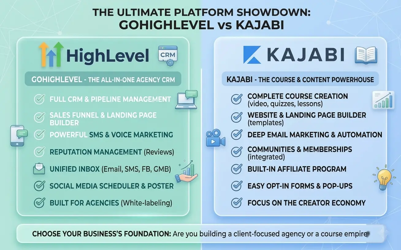 GoHighLevel vs Kajabi